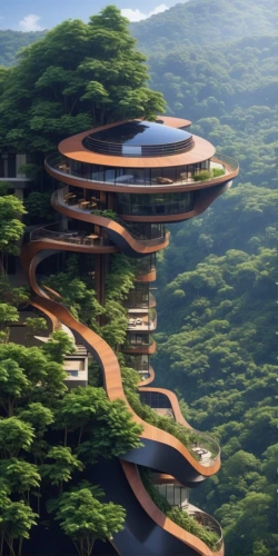 floating island,floating islands,japanese architecture,asian architecture,chinese architecture,futuristic architecture,eco hotel,futuristic landscape,sky space concept,sky apartment,tree house hotel,tigers nest,tree house,roof landscape,tree top path,artificial island,tree tops,eco-construction,feng shui,the japanese tree,Photography,General,Realistic