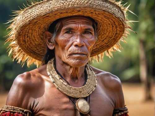 asian conical hat,nomadic people,tribal chief,papuan,pachamama,conical hat,aborigine,vendor,primitive people,anmatjere man,ancient people,the h'mong people,sombrero,the hat-female,the hat of the woman,portrait photographers,man portraits,myanmar,laos,cambodia,Photography,General,Realistic