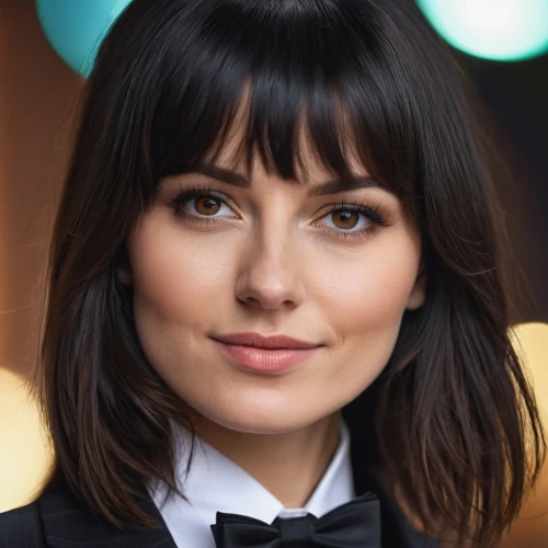 british actress,beautiful face,bangs,beret,lena,birce akalay,bob cut,bow-tie,cute tie,female hollywood actress,tuxedo,bow tie,tie,angel face,pixie cut,pixie-bob,actress,puffin,elegant,pupils,Photography,General,Commercial