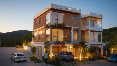 build by mirza golam pir,modern house,cubic house,residential house,modern architecture,3d rendering,eco-construction,beautiful home,two story house,exterior decoration,dunes house,luxury property,house in mountains,holiday villa,residential building,apartment building,modern building,residential,private house,residence,Photography,General,Realistic