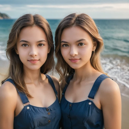 two girls,natural beauties,vietnam's,beach background,lilo,sisters,twin flowers,models,duo,angels,natural cosmetic,beautiful photo girls,young women,vietnamese,blue sea,pretty women,guam,by the sea,mom and daughter,natural color,Photography,Documentary Photography,Documentary Photography 01