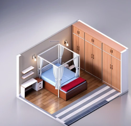 room divider,shared apartment,modern room,bed frame,isometric,bedroom,an apartment,miniature house,sleeping room,inverted cottage,search interior solutions,floorplan home,one-room,children's bedroom,smart home,3d rendering,guest room,apartment,dolls houses,3d mockup,Photography,General,Realistic