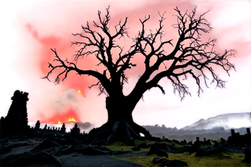 devilwood,blood maple,red tree,scorched earth,firethorn,halloween bare trees,druid grove,northrend,smoketree,ghost forest,deforested,volcanic field,dead wood,burned land,elven forest,burnt tree,the trees,dead tree,scarlet oak,creepy tree,Illustration,Children,Children 04