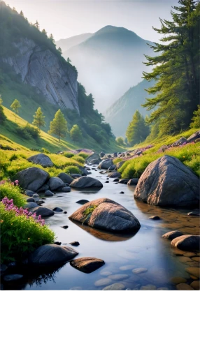 mountain stream,landscape background,carpathians,river landscape,background view nature,mountain spring,natural landscape,mountainous landscape,nature landscape,beautiful landscape,mountain landscape,great smoky mountains,brook landscape,salt meadow landscape,stream bed,mountain river,flowing creek,landscapes beautiful,natural scenery,meadow landscape,Conceptual Art,Fantasy,Fantasy 06