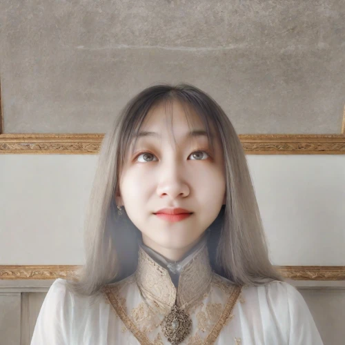sujeonggwa,antique background,ai,the mona lisa,transparent background,the angel with the veronica veil,hanbok,songpyeon,ao dai,transparent image,mystical portrait of a girl,maeuntang,ghost background,geometric ai file,asian woman,portrait background,xiangwei,droste effect,daegeum,junshan yinzhen,Photography,Realistic