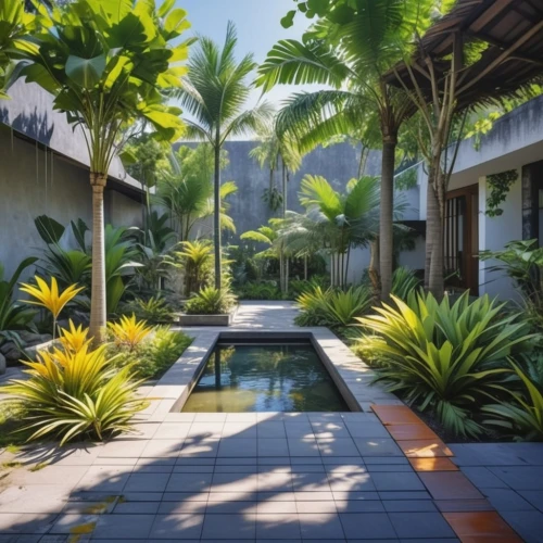 landscape designers sydney,palm garden,seminyak,landscape design sydney,bali,royal palms,tropical house,garden design sydney,palm field,honolulu,coconut palms,two palms,palms,roof landscape,resort,palm pasture,palm forest,palmtrees,courtyard,hua hin,Photography,General,Realistic