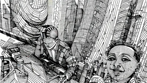 panoramical,sci fiction illustration,wireframe,pen drawing,office line art,wireframe graphics,financial world,high-wire artist,wire,macroperspective,abstract corporate,cybernetics,urbanization,pencil art,cd cover,financial equalization,mono-line line art,panopticon,distorted,comic paper,Design Sketch,Design Sketch,None