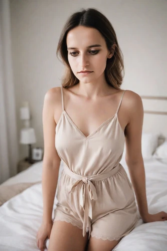 girl in bed,bed,nightgown,pale,woman on bed,daisy jazz isobel ridley,cotton top,pajamas,pjs,see-through clothing,tease,daisy 1,hd,teen,elegant,gap,white silk,daisy 2,georgia,bodysuit,Photography,Natural