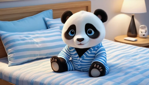 little panda,chinese panda,panda bear,kawaii panda,baby panda,pandabear,panda,baby bed,lun,plush figure,bed linen,plush bear,3d teddy,panda cub,bed,scandia bear,bedding,pjs,stuffed animal,cute cartoon character,Unique,3D,3D Character