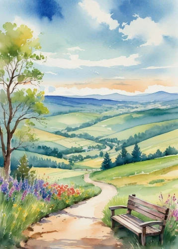 landscape background,watercolor background,meadow landscape,home landscape,springtime background,meadow in pastel,rural landscape,panoramic landscape,salt meadow landscape,landscape,high landscape,farm landscape,nature landscape,landscape nature,watercolor paint,watercolor,farm background,watercolor painting,spring background,natural landscape,Illustration,Paper based,Paper Based 25