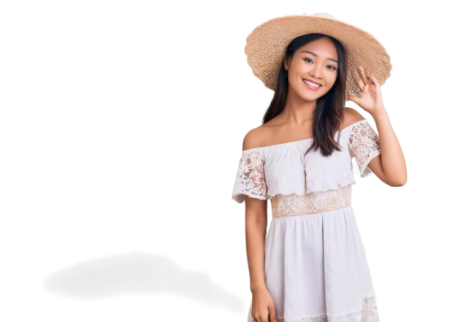 country dress,asian conical hat,straw hat,girl on a white background,girl wearing hat,mock sun hat,ordinary sun hat,hat womens,high sun hat,one-piece garment,panama hat,hat womens filcowy,sun hat,asian costume,women's clothing,ao dai,vintage dress,nightgown,summer hat,vietnamese woman,Photography,Documentary Photography,Documentary Photography 14