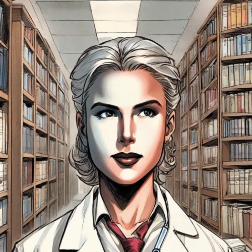 female doctor,librarian,theoretician physician,cartoon doctor,doctor,researcher,pharmacy,medicine icon,pharmacist,dr,medical icon,physician,pathologist,biologist,scientist,bookkeeper,bookcase,library book,the doctor,bookstore,Digital Art,Comic