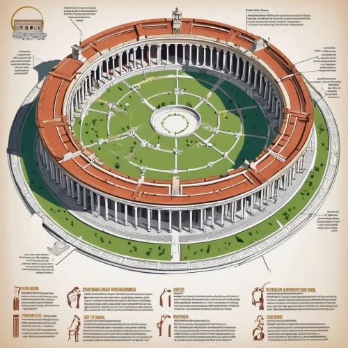 copernican world system,ancient roman architecture,trajan's forum,panopticon,oval forum,stargate,italy colosseum,geocentric,roman history,ancient rome,ring system,the ancient world,colloseum,epicycles,circular,infographics,infographic elements,planisphere,semicircular,concentric,Unique,Design,Infographics