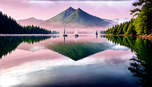 landscape background,mountain lake,boat landscape,purple landscape,mountainlake,dove lake,sailing boats,beautiful lake,beautiful landscape,landscapes beautiful,reflection in water,mirror water,hintersee,nature landscape,vermilion lakes,bow lake,reflections in water,high mountain lake,mirror reflection,alpine lake,Illustration,Paper based,Paper Based 03