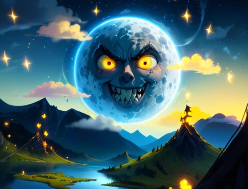 halloween background,moon and star background,android game,hanging moon,game illustration,halloween wallpaper,cartoon video game background,blue moon,mobile video game vector background,full moon,big moon,action-adventure game,fantasy picture,halloween vector character,world digital painting,moonbeam,halloweenchallenge,super moon,the night of kupala,halloween illustration,Anime,Anime,Cartoon