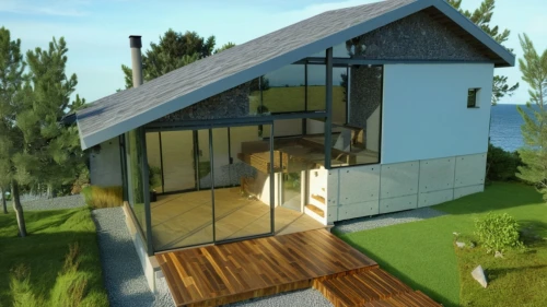 3d rendering,eco-construction,modern house,inverted cottage,render,danish house,wooden house,holiday villa,frame house,summer house,cubic house,small house,chalet,mid century house,holiday home,grass roof,smart house,house shape,small cabin,house drawing,Photography,General,Realistic