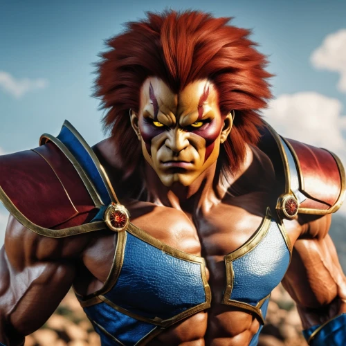 thundercat,wolverine,vegeta,angry man,forest king lion,hanuman,nikuman,goku,male character,gobi,he-man,warrior east,poseidon god face,lion father,wind warrior,lion's coach,lion head,hercules,lion,skeezy lion,Photography,General,Realistic