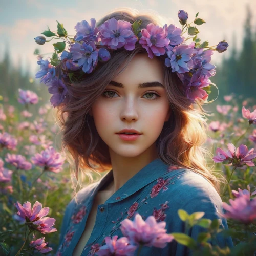 girl in flowers,beautiful girl with flowers,girl in a wreath,wreath of flowers,flower background,floral background,flower crown,flower fairy,mystical portrait of a girl,flora,flower hat,blooming wreath,fantasy portrait,girl picking flowers,flower girl,romantic portrait,floral wreath,splendor of flowers,spring crown,elven flower,Photography,Documentary Photography,Documentary Photography 16