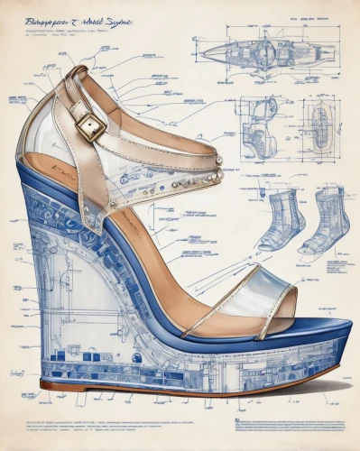 blueprints,cinderella shoe,achille's heel,blueprint,women's shoe,flapper shoes,court shoe,slingback,vintage shoes,high heeled shoe,naval architecture,stiletto-heeled shoe,mazarine blue,women's shoes,technical drawing,heeled shoes,shoemaking,heel shoe,woman shoes,espadrille,Unique,Design,Blueprint