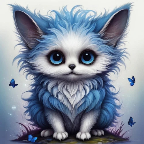 cat with blue eyes,blue eyes cat,birman,blossom kitten,cute cartoon character,holly blue,cute cat,bluebell,little cat,pomeranian,papillon,cute cartoon image,pixie,little fox,capricorn kitz,cartoon cat,fluffy diary,blue butterfly background,cat on a blue background,blue enchantress,Illustration,Abstract Fantasy,Abstract Fantasy 14