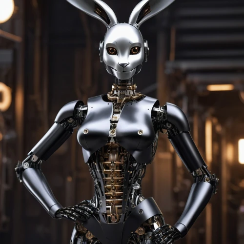 endoskeleton,robotic,cybernetics,humanoid,rubber doll,robot,deco bunny,chat bot,industrial robot,cyber,articulated manikin,biomechanical,robotics,sci fi,metal figure,pepper,metal toys,artificial intelligence,cyberpunk,exoskeleton