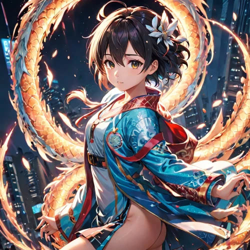 fire angel,fire poi,rei ayanami,fire background,fire siren,alibaba,fire lily,candela,ganai,phoenix,flame spirit,fire artist,firedancer,ashitaba,ixia,cg artwork,dragon li,fire devil,piko,fantasia,Anime,Anime,Realistic