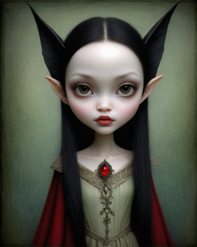 gothic portrait,fairy tale character,vampire lady,fantasy portrait,violet head elf,vampire woman,eglantine,elven,evil fairy,dark elf,gothic woman,queen of hearts,faery,faerie,long-eared,female doll,fantasy art,fairytale characters,elf,mystical portrait of a girl,Illustration,Abstract Fantasy,Abstract Fantasy 06