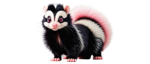 striped skunk,skunk,mustelid,common opossum,madagascar,opossum,virginia opossum,possum,polecat,ferret,cuscus,sylvester,doubletail,weasel,mustelidae,lemur,badger,schleich,color rat,cute cartoon character,Conceptual Art,Sci-Fi,Sci-Fi 29