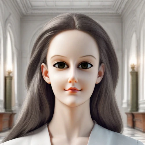 the prophet mary,doll's facial features,mary 1,portrait of christi,the angel with the veronica veil,female doll,saint therese of lisieux,realdoll,baroque angel,jesus figure,the magdalene,mary,3d rendered,catholic,white lady,doll figure,madeleine,3d model,carmelite order,cepora judith,Photography,Realistic
