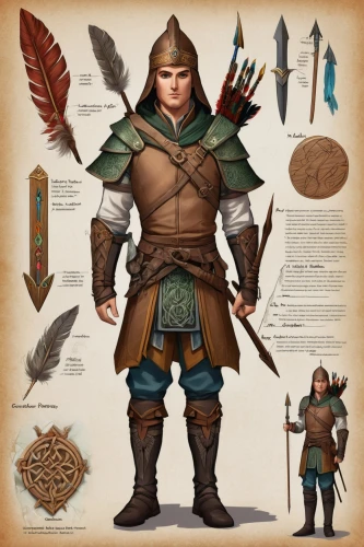 massively multiplayer online role-playing game,quarterstaff,germanic tribes,heavy armour,heroic fantasy,knight armor,fantasy warrior,dwarf sundheim,gamekeeper,scabbard,middle ages,barbarian,collected game assets,aesulapian staff,bow and arrows,bactrian,arrowheads,breastplate,male character,male elf,Unique,Design,Character Design