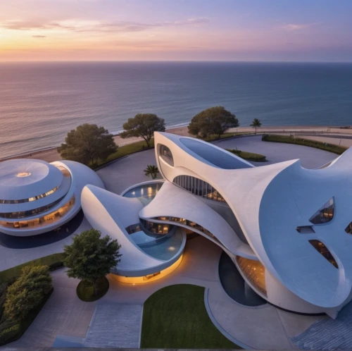 futuristic architecture,futuristic art museum,modern architecture,dunes house,house of the sea,jewelry（architecture）,cube house,luxury real estate,luxury property,roof domes,guggenheim museum,eco hotel,architecture,beautiful buildings,arhitecture,futuristic landscape,modern house,cubic house,asian architecture,exposed concrete,Photography,General,Realistic