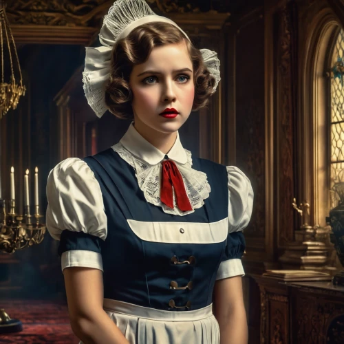 victorian lady,maid,gothic portrait,victorian style,the victorian era,nurse uniform,girl in a historic way,housekeeper,queen of hearts,cigarette girl,packard patrician,vanity fair,alice,portrait of a girl,retouching,romantic portrait,overskirt,digital compositing,nurse,marguerite