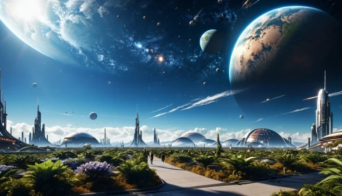 futuristic landscape,terraforming,alien planet,alien world,exoplanet,federation,utopian,sci-fi,sci - fi,sci fi,planet eart,valerian,space port,scifi,fantasy city,futuristic architecture,fantasy world,sky space concept,fantasy landscape,exo-earth