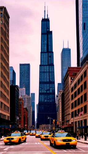 willis tower,sears tower,chicago,chicago skyline,tall buildings,new york,chrysler fifth avenue,freedom tower,newyork,chi,city scape,financial district,chicago theatre,midtown,manhattan,5th avenue,yellow cab,big city,urban towers,city life,Illustration,Black and White,Black and White 32