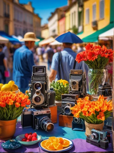 farmer's market,farmers market,flea market,medieval market,marketplace,vendors,market stall,flower stand,market,principal market,fruit market,the market,fruit stand,large market,provencal life,market place,street fair,hippy market,flower booth,aix-en-provence,Art,Artistic Painting,Artistic Painting 40