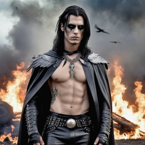 daemon,artus,male character,carpathian,king of the ravens,dark angel,blackmetal,corvin,stunt performer,male elf,dark elf,goth,black crow,pagan,goth like,krad,cosplay image,corvus,lucifer,gothic style