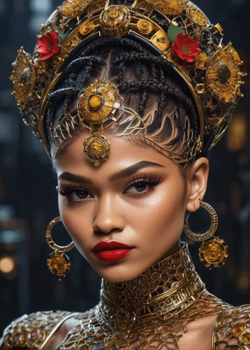 indian bride,east indian,artificial hair integrations,indian headdress,headpiece,indian woman,indian girl,ethnic design,indian girl boy,gold crown,indian,cleopatra,headdress,gold foil crown,javanese,asian costume,oriental princess,balinese,gold jewelry,gold ornaments,Conceptual Art,Fantasy,Fantasy 16