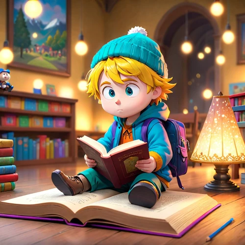 child with a book,kids illustration,cute cartoon image,magic book,little girl reading,bookworm,cg artwork,read a book,book store,children's background,library book,cute cartoon character,relaxing reading,game illustration,girl studying,books,scholar,reading,book gift,the books,Anime,Anime,Cartoon