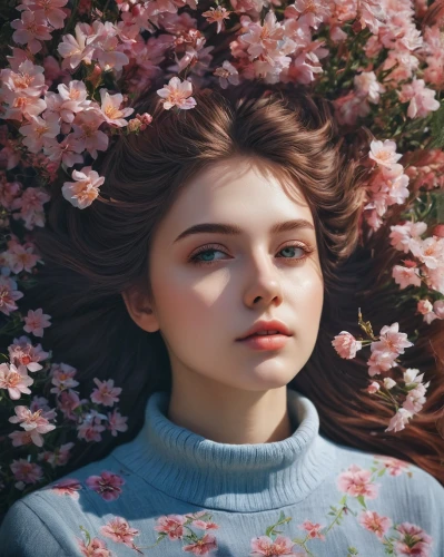 girl in flowers,beautiful girl with flowers,falling flowers,flora,girl in the garden,magnolia,girl lying on the grass,spring background,blossoms,floral,spring blossoms,springtime background,flower background,floral background,digital painting,spring blossom,fantasy portrait,girl picking flowers,sea of flowers,hydrangeas,Photography,Documentary Photography,Documentary Photography 16