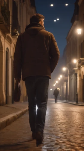 walking man,digital compositing,a pedestrian,pedestrian,visual effect lighting,elderly man,sleepwalker,girl walking away,lamplighter,people walking,woman walking,the wanderer,b3d,standing man,night image,cinematic,modena,cinema 4d,night scene,venezia,Photography,General,Natural