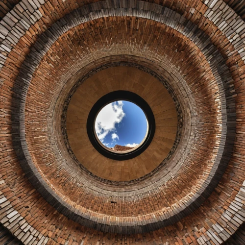 porthole,eye of a donkey,spherical image,panopticon,brick-kiln,knothole,abstract eye,round window,round house,macroperspective,wood mirror,concentric,peacock eye,parabolic mirror,klaus rinke's time field,chambered cairn,photo lens,round barn,little planet,eye