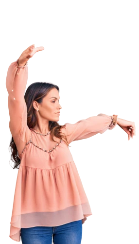 half lotus tree pose,qi gong,woman pointing,lady pointing,pointing woman,equal-arm balance,long-sleeved t-shirt,dab,flamenco,taijiquan,arms outstretched,tanoura dance,arm balance,dance,yoga pose,arabesque,pink background,ethnic dancer,folk-dance,arm strength,Illustration,Paper based,Paper Based 09