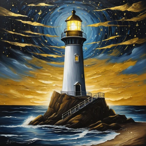 electric lighthouse,lighthouse,light house,petit minou lighthouse,point lighthouse torch,light station,crisp point lighthouse,red lighthouse,oil painting on canvas,art painting,david bates,guiding light,painting technique,world digital painting,sea night,oil painting,oil on canvas,northernlight,church painting,sea landscape,Illustration,Realistic Fantasy,Realistic Fantasy 07