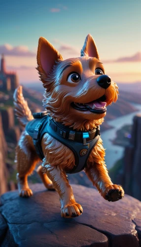 laika,yorkie,yorkshire terrier,australian terrier,yorky,corgi,corgi-chihuahua,russo-european laika,biewer yorkshire terrier,west siberian laika,skylander giants,scout,animal film,skylanders,dusk background,coco,canidae,dog illustration,bolt,welschcorgi,Illustration,Abstract Fantasy,Abstract Fantasy 06