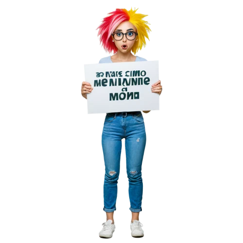 neon human resources,girl holding a sign,non-human beings,png transparent,fridays for future,children is clothing,lgbtq,feminism,young people,punk,feminist,stop teenager suicide,protester,non-sporting group,advertising clothes,nonconformist,pubg mascot,png image,stop youth suicide,women in technology,Illustration,Abstract Fantasy,Abstract Fantasy 19