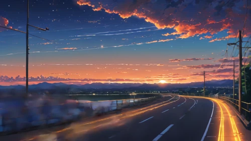 highway lights,night highway,highway,city highway,overpass,open road,evening atmosphere,street lights,the road,road,long road,roadside,roads,dusk background,japan landscape,city lights,light trail,landscape background,expressway,freeway,Photography,General,Natural