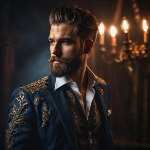 cravat,frock coat,suit of spades,imperial coat,groom,the groom,royal,royal blue,wedding suit,regal,pompadour,romantic portrait,grand duke of europe,aristocrat,male elf,prince of wales feathers,bolero jacket,men's suit,male model,bridegroom,Photography,General,Fantasy