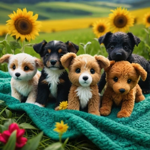 cute animals,puppies,blanket of flowers,color dogs,cuddly toys,pet vitamins & supplements,rescue dogs,stuffed animals,playing puppies,flower blanket,cute puppy,dog toys,dog photography,small animals,daisy family,animals play dress-up,blanket flowers,dog-photography,herd protection dog,stuffed toys