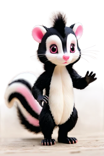 common opossum,virginia opossum,opossum,mustelid,skunk,schleich,striped skunk,madagascar,possum,ferret,weasel,cute cartoon character,sugar glider,polecat,mustelidae,aye-aye,lemur,ring-tailed,cute animal,little panda,Unique,3D,Garage Kits