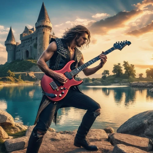 guitarist,music fantasy,guitar player,fantasy picture,lead guitarist,guitar,electric guitar,bass guitar,guitar solo,digital compositing,musician,rocker,castleguard,playing the guitar,guitor,3d fantasy,heroic fantasy,dane axe,concert guitar,tour to the sirens,Photography,General,Realistic